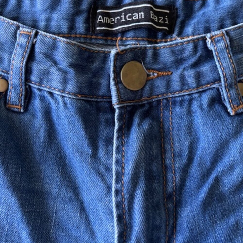 American Bazi distressed straight leg jeans size 5 - Picture 5 of 5